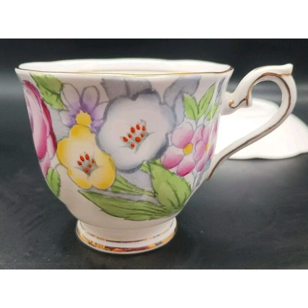 Vintage Royal Albert Bouquet Tea Cup And Saucer 2541 Bone China Floral England